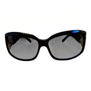 Escada SES 067S COL Z42X Black Rhinestone Logo Sunglasses – Excellent Condition